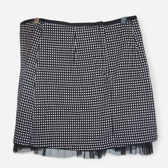 Wrapper Black and White Polka Dot Mini Skirt - Picture 6 of 6